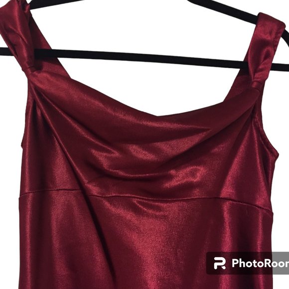 Satin Burgundy Dress - Picture 12 of 17